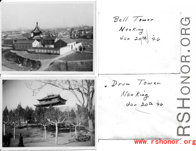 Sites around Nanjing (Nanking) in China during WWII, January 20th, 1946.