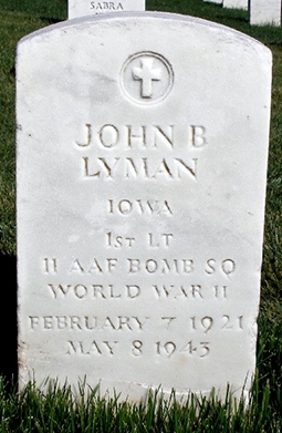 A marker for John Lyman at Golden Gate National Cemetery.