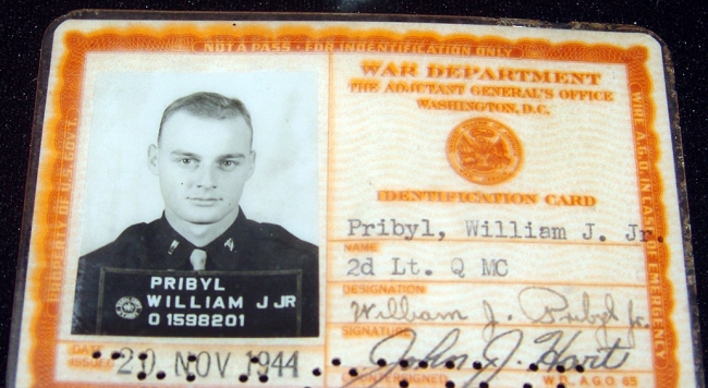 ID for William J. Pribyl, 961st Petroleum Products Laboratory