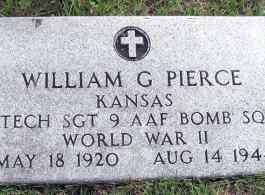 Grave marker for William G. Pierce