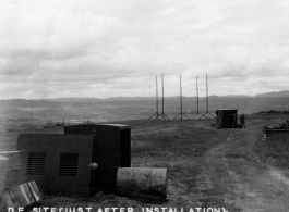 D F Site (just after installation).  AACS Sta. No. 251, 128th Squadron, Chanyi, China.