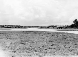 B-24 lined up at Rupsi airbase during WWII.