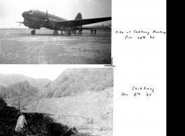 Scenes around Zhijiang, including a C-46, and local farmer plowing the fields.