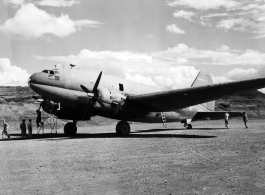 C-46 transport #260975 in the CBI, at "Airfield Y," in 1944.