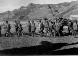 Chinese troops on the way to the Salween River Campaign. During WWII.