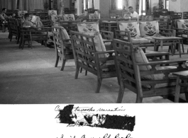 Recreation room in New Delhi during WWII.  Photo from F. C. Reed.