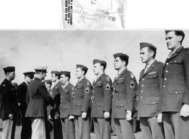 Presidential Ribbon Citation to ICW, ATC, in New Delhi, India, 1943.  Photo from L. Dickerhoof.