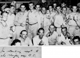 330th Troop Carrier party at the Enlisted Men's Club at Warazup, Burma, during WWII.