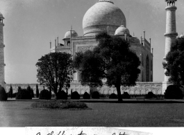 Taj Mahal during WWII.  Photo from J. E. Thomas.