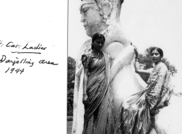 High-caste ladies in Darjeeling, India, area in 1944.  In the CBI during WWII.