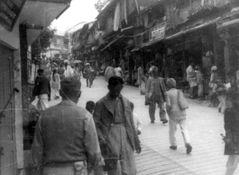 Street in Mussoorie, India, during WWII.  Local images provided to Ex-CBI Roundup by "P. Noel" showing local people and scenes around Mussoorie, India.    In the CBI during WWII.