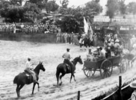 A GI and Allied rodeo at Ramgarh, India, during WWII.