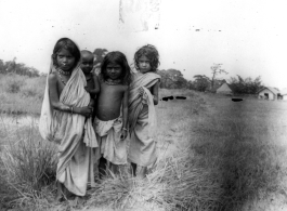 Kids in rural India.  Images provided to Ex-CBI Roundup by "P. Noel" showing local people and scenes around Misamari, India.    In the CBI during WWII.