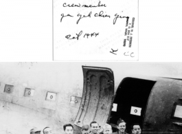 GIs with Zhou Enlai in Yan'an in October 1944, standing in front of C-47.  Photo from Colonel W. J. Peterkin.