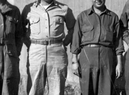 Joe Wiley, unknown, Marlin Reese probably at an American base in Guilin, China.