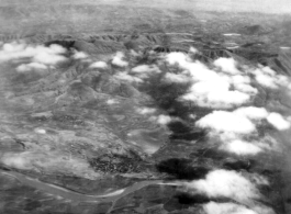 The countryside China from the air in the CBI.   From the collection of Robert H. Zolbe.