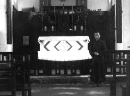 In a church in China during WWII.
