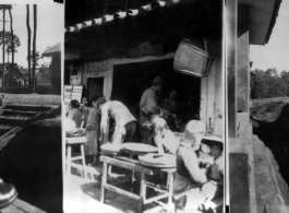Local people at Yangkai, on the American air base or in a nearby village. During WWII.
