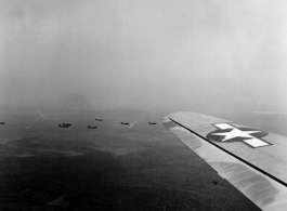 10CU 5M20 1 2ND T.C. AIR SUPPLY SEC.  C-47 transport planes in flight in the  CBI during WWII.