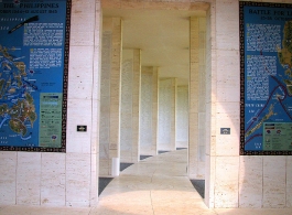 Maps in the Tablet of the Missing, 2006, at the Manila American Cemetery and Memorial  Photo by Dave Dwiggins.