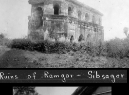 Tibetan natives, ruins of Rang Ghar at Sibsagar, and Mr. and Mrs. Reid, tea planters at Nowgong, India. During WWII.