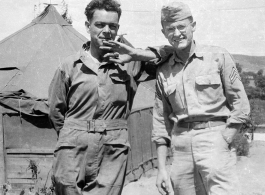 Two GIs at an American base in China during WWII.