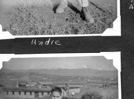 Radar men at Chenggong air base, Yunnan, China. During WWII.  Ira Underwood, and Tom Cook.