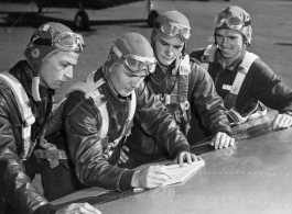 American pilot cadets in training. Stan Mamlock on far left.
