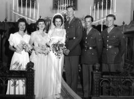 A proud member of the Army Air Corps, John J. Gerber, getting married on September 3, 1943.