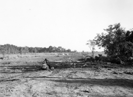 Site of road building in Burma.  During WWII.