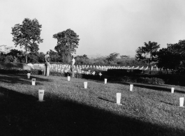 Allied graveyard in Burma.  During WWII.