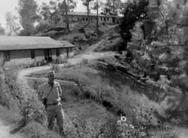 Hostels and offices at the American military Darjeeling Rest Camp, Darjeeling, India, during WWII.