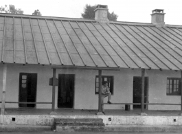 Hostel building at the American military Darjeeling Rest Camp, Darjeeling, India, during WWII.