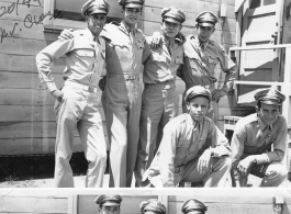 Navigators in training stateside during WWII. June 20, 1944.  Walter Wegner, on far left.