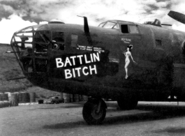 B-24 "BATTLIN' BITCH" in the CBI during WWII.