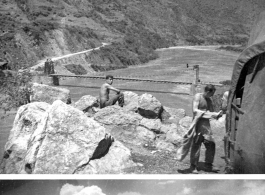 Bridge on Salween River along the Burma road on the way to China during WWII.