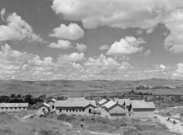Newly built barracks and offices at Chanyi (Zhanyi), during WWII.