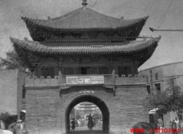 Bell tower (兰州钟楼)  in Lanzhou city, Gansu province, during WWII. 
