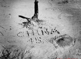 Stones laid out to spell "Liuzhou 1945" during WWII.