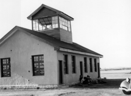 Air control tower at an American base in China during WWII.