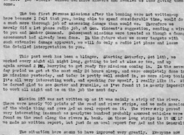 Page 2 of a letter to 'Dick' from 'Harry'  talking about bombing and other air-attack missions.