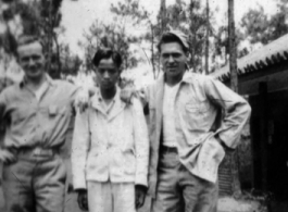 Leo Flanagan, hostel house-boy,  and Fred Campangna at Yangkai during WWII.