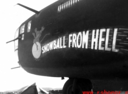 B-24 "Snowball From Hell" in the CBI.  Photo from Bob Cook.