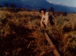 Some of the oil pipeline that stretched from Calcutta, India, to Kunming, China, during WWII. This image, from November 1944, is likely in western Yunnan province or just maybe eastern Burma. This pipeline carried, at various time, diesel and two grades of gasoline.  Photo from George Bottoms.
