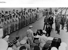 Surrender of the Japanese on the USS Missouri after WWII.  Photo by Sal Shultz.