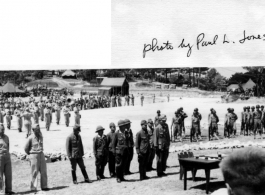 Japanese officers line up and wait to surrender to Gen. Stilwell in the CBI.  Photo by Paul L. Jones.