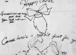 Easter V-Mail from J. H. Reynolds in the CBI, March 24, 1944.