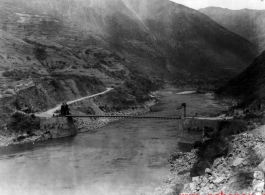 Bridge over Salween River during WWII.