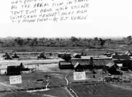 Photo lab area at Akyab, Burma, March 1945.  R. T. Keagle.
