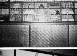 A commissary well-stocked for GIs, in the CBI during WWII.   USAAF/ATC photo, provided by P. Noel.